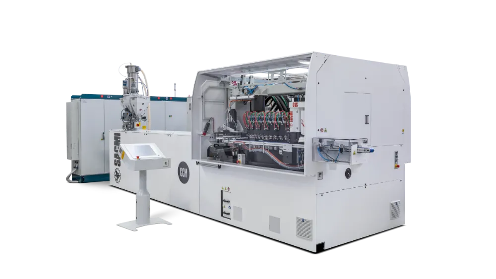 CCM64MD rotary compression molding press for flat top caps production
