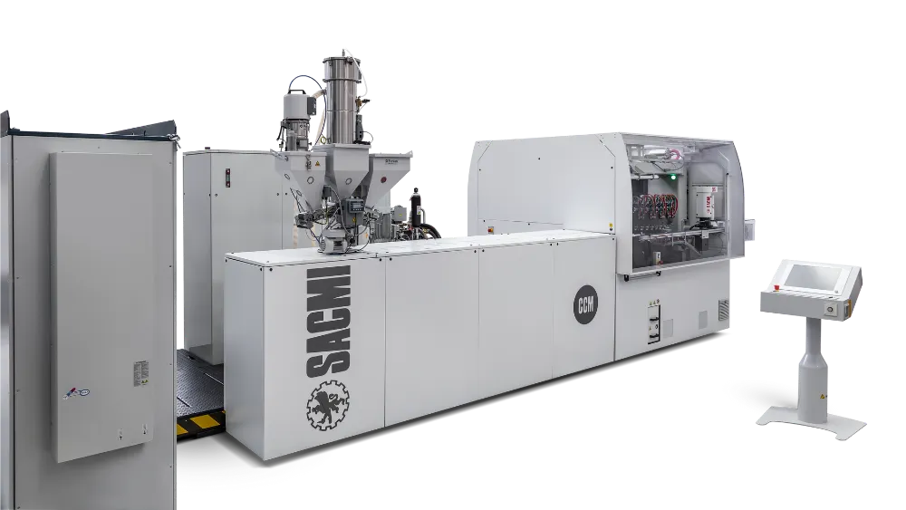 CCM64MD rotary compression molding press for flat top caps production