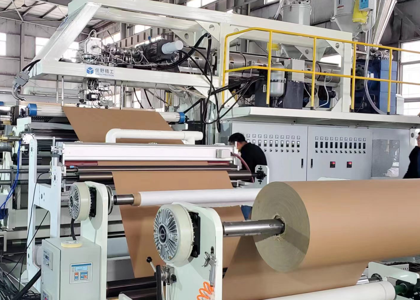 PP PE PLA PVC TPU EVA Plastic Extrusion Laminating Machine SliderImage