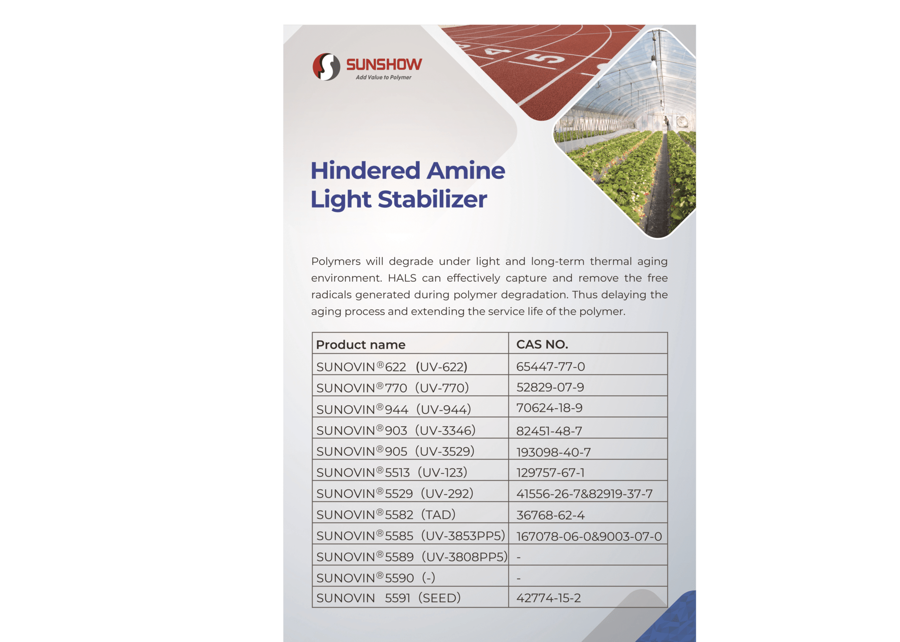 Hindered amine light stabilizer SliderImage