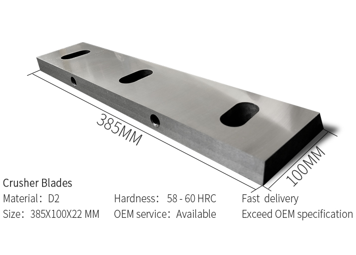 High quality and long durability SKD 11 plastic recycling copper granulator knife crusher blades SliderImage