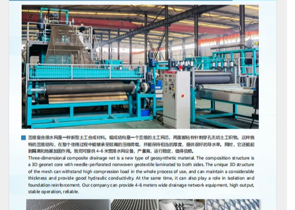 Plastic 3D Composite Drainage Net Machine SliderImage
