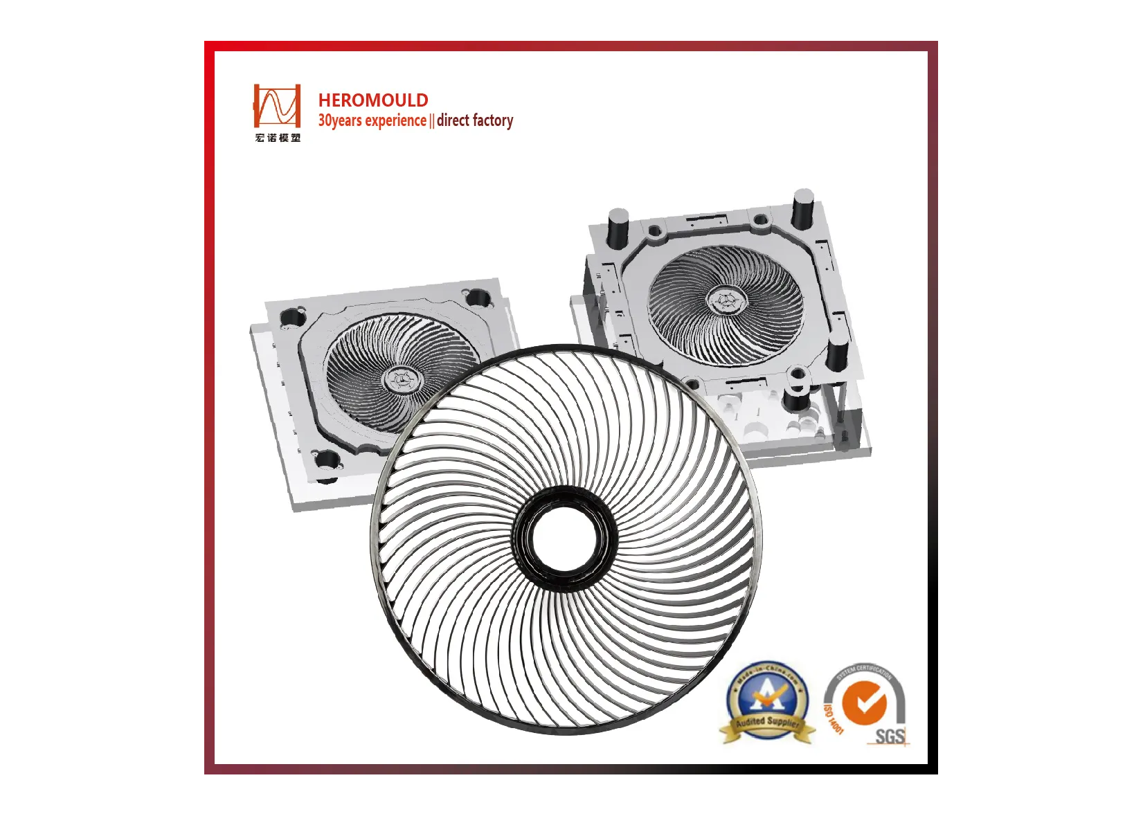 Customized Mould Maker Plastic Fan Parts Blade Injection Mould HEROMOULD SliderImage
