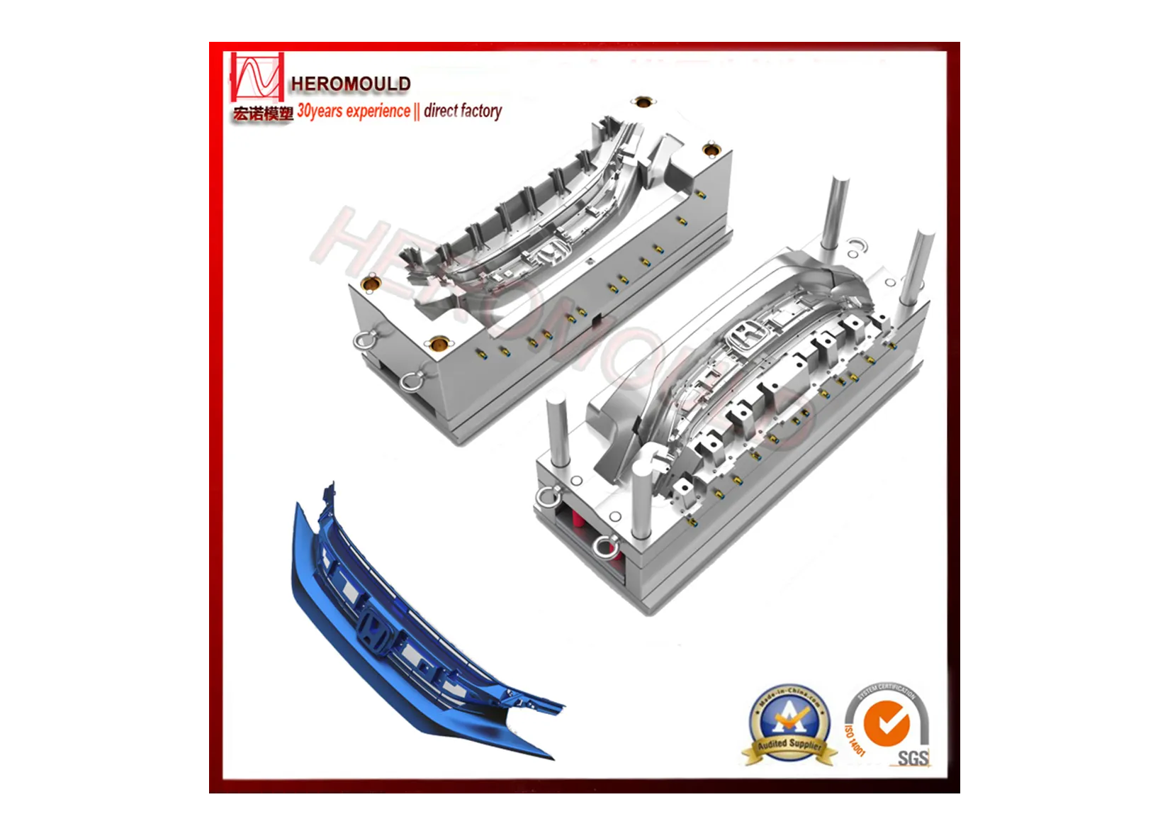 Customized Plastic injection Tooling Car Bumper Mould Car Parts MOULD SliderImage