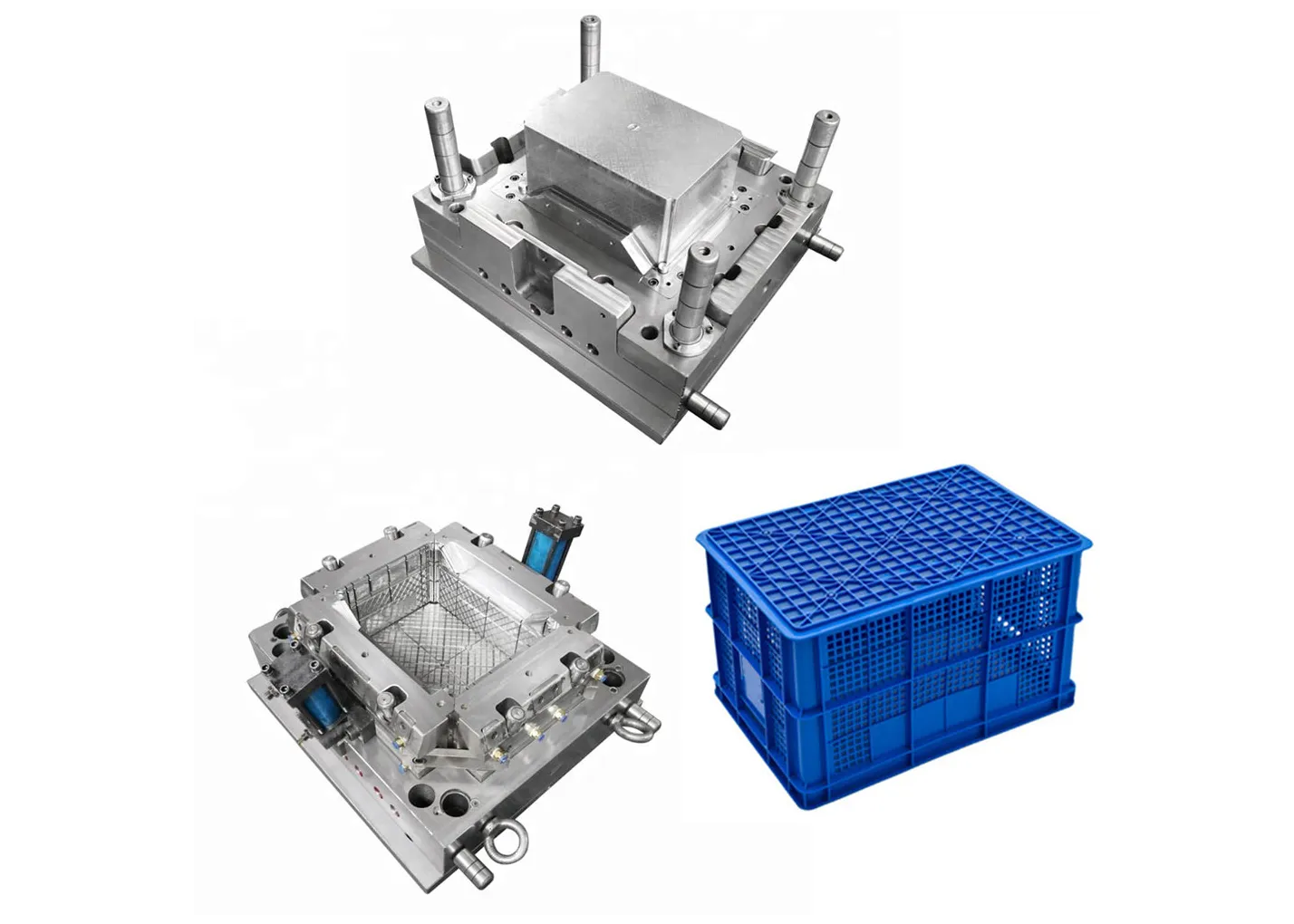 Plastic crate mould PP storage container box mold Vegetable fruit storage crates tooling mold SliderImage
