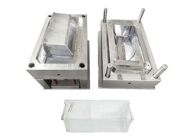 Customized Plastic Parts Freezer Drawer Moulding Transparent Refrigerator Drawer Injection Mould SliderImage
