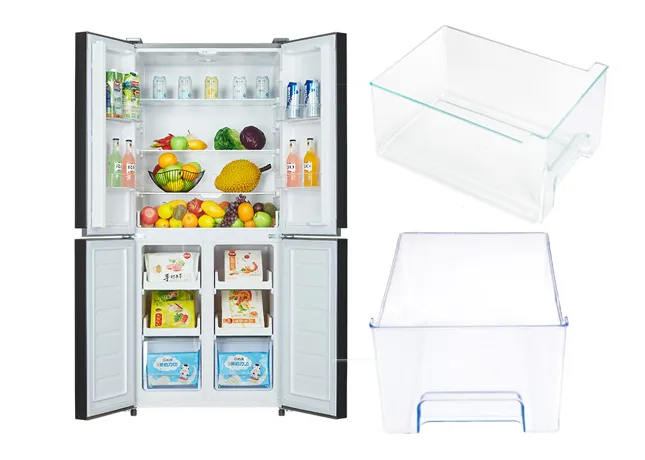 Customized Plastic Parts Freezer Drawer Moulding Transparent Refrigerator Drawer Injection Mould SliderImage