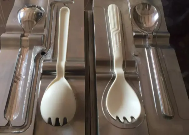 Injection mold processing Disposable knife, fork and spoon mold Daily necessities plastic mold SliderImage