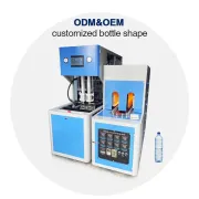 Semi Automatic 2 Cavity Bottle Machines PET Bottle Blowing Machines