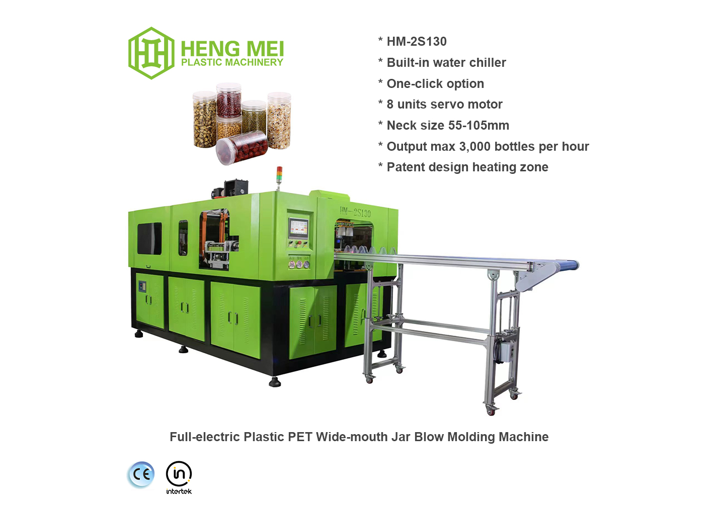 High speed PET wide mouth jar bottle can fully servo electric blow molding machine SliderImage
