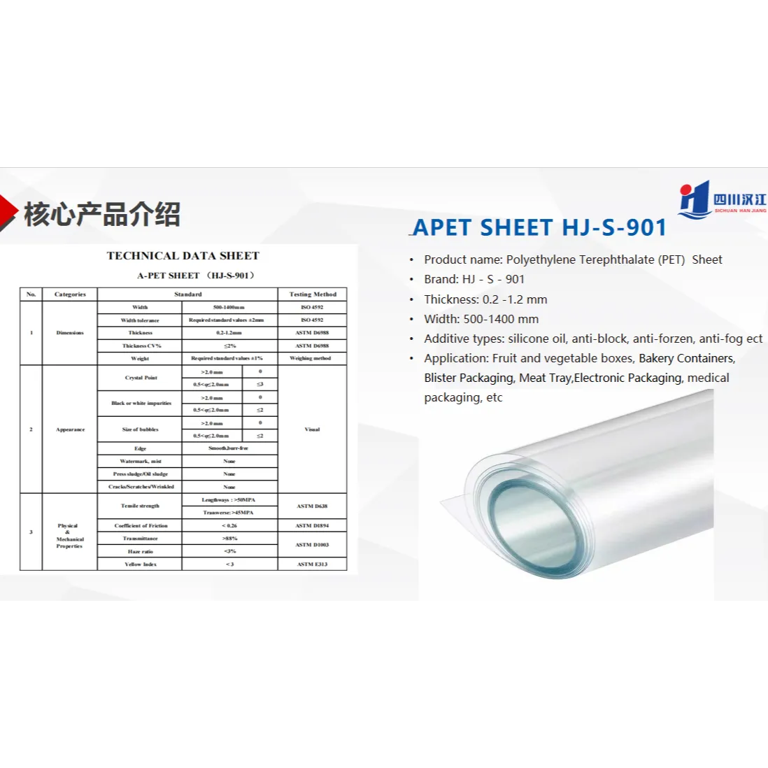 吸塑包装用聚对苯二甲酸乙二醇酯(PET)片材 SliderImage