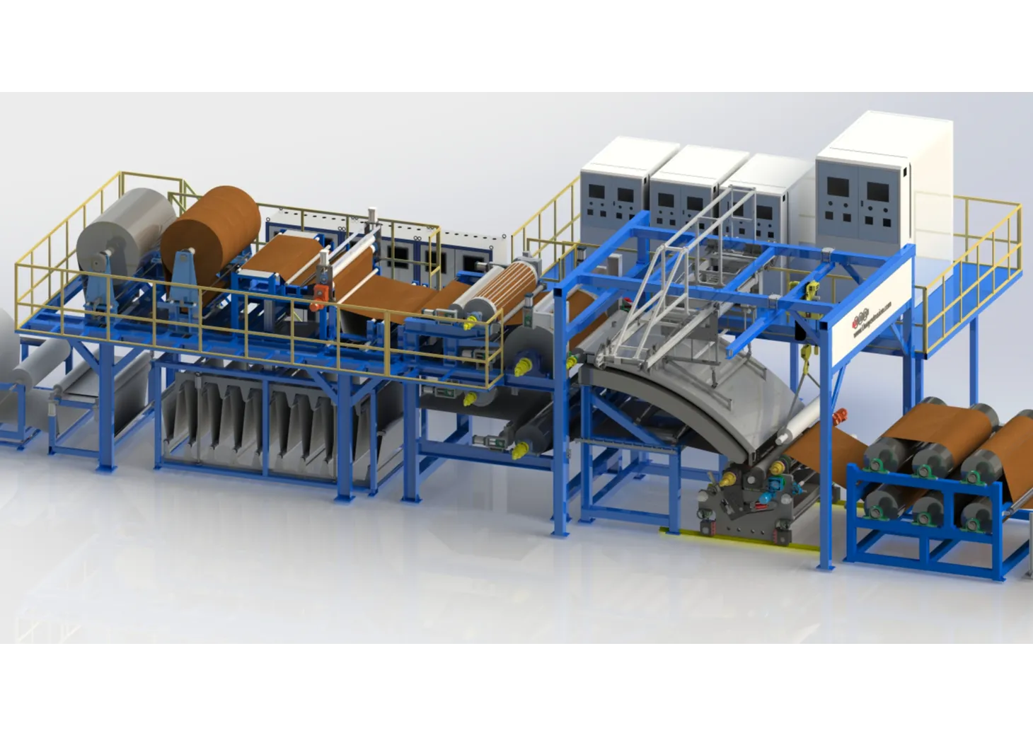 Artificial leather laminating and embossing line_0
