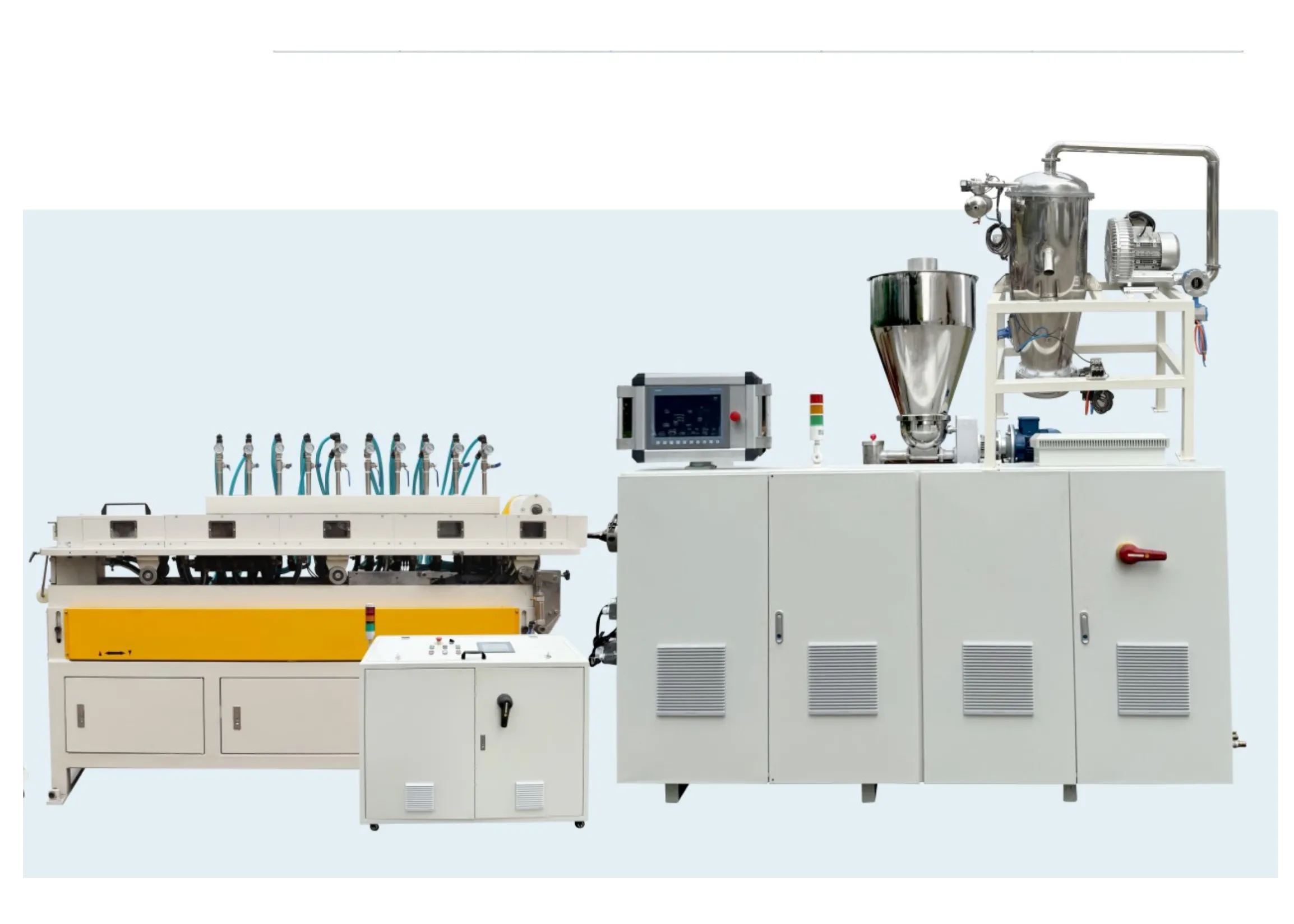 PVC(powder)corrugated pipe twin-screw extrusion production line SliderImage