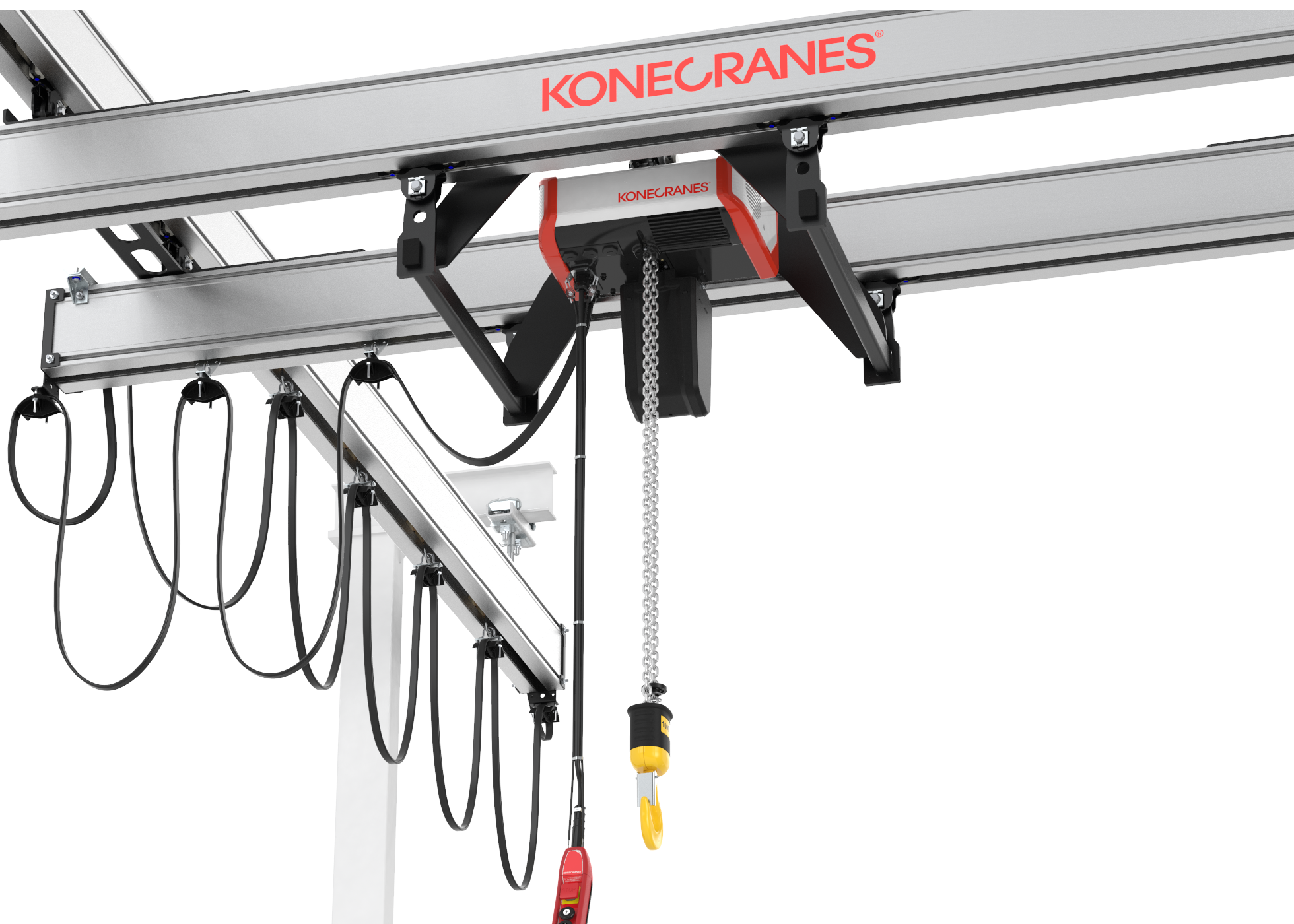 Konecranes KBK workstation lifting systems Oneclick to Connect with
