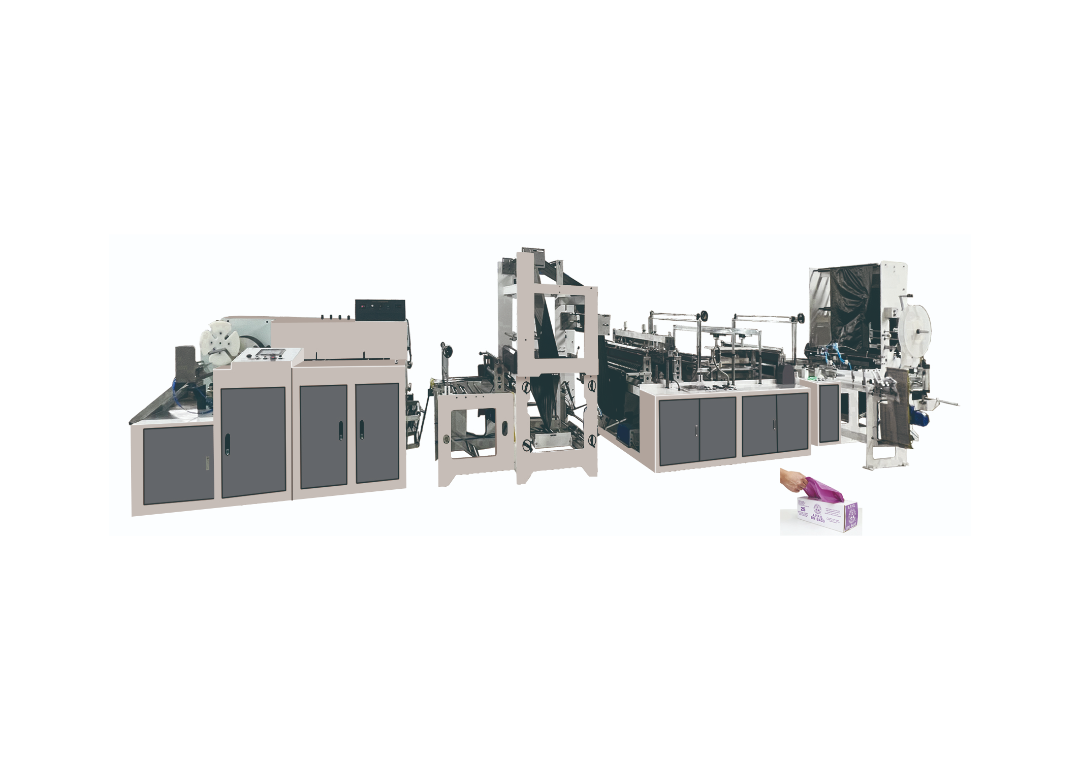 interleaf draw tape garbage bag on roll making machine SliderImage