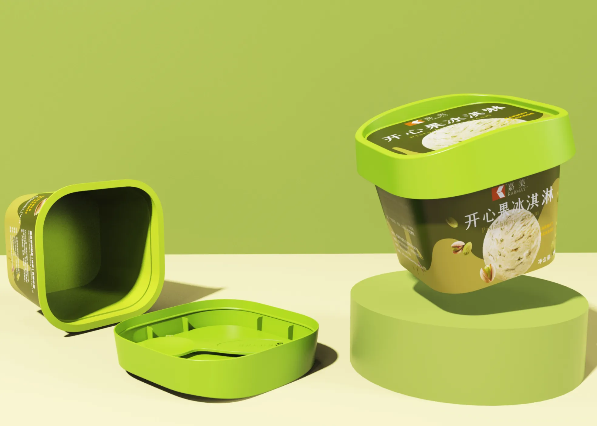 Karmay 125ml Injection IML ice cream plastic cup SliderImage