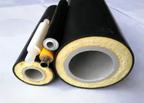 Extrusion production line for insulation foaming pipe materials