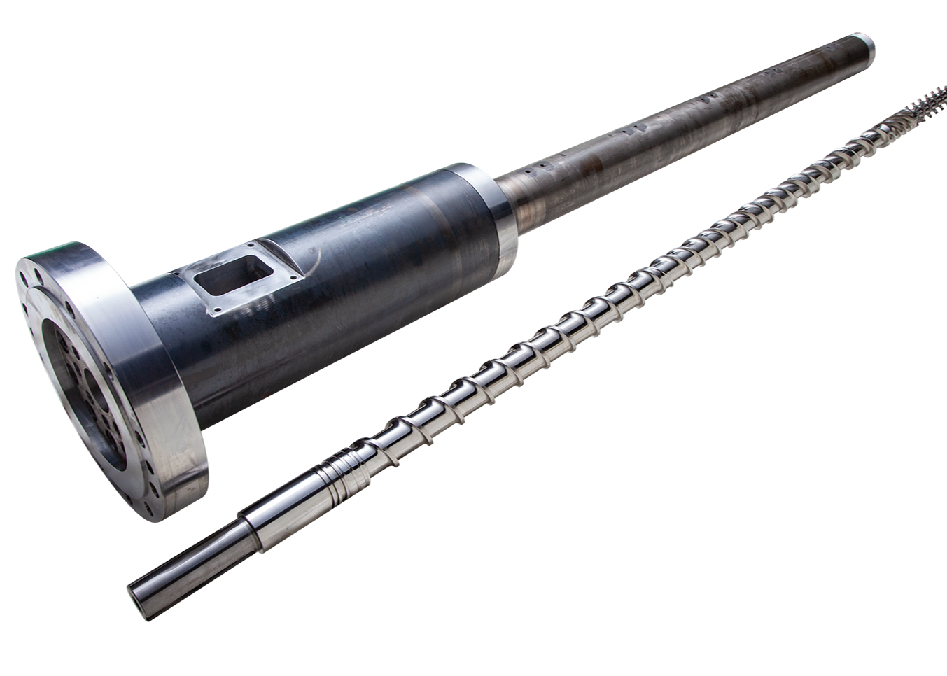 Bimetallic Single Screw and Barrel for Extruder SliderImage