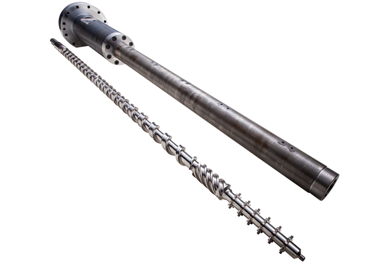 Bimetallic Single Screw and Barrel for Extruder SliderImage