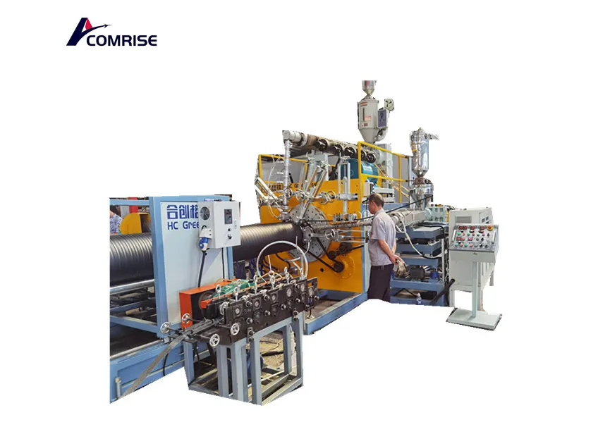 HDPE Solid wall winding pipe production line SliderImage