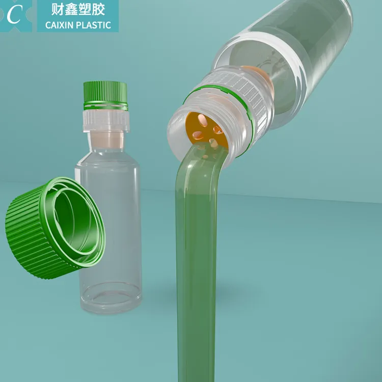 财鑫PE蜂蜜水盖38口瓶盖旋脱一体盖分离式螺旋盖 SliderImage