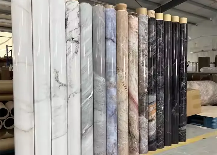 NEW STYLE DIGITAL PRINTING CONTINUOUS MARBLE PET/PVC FILM SliderImage