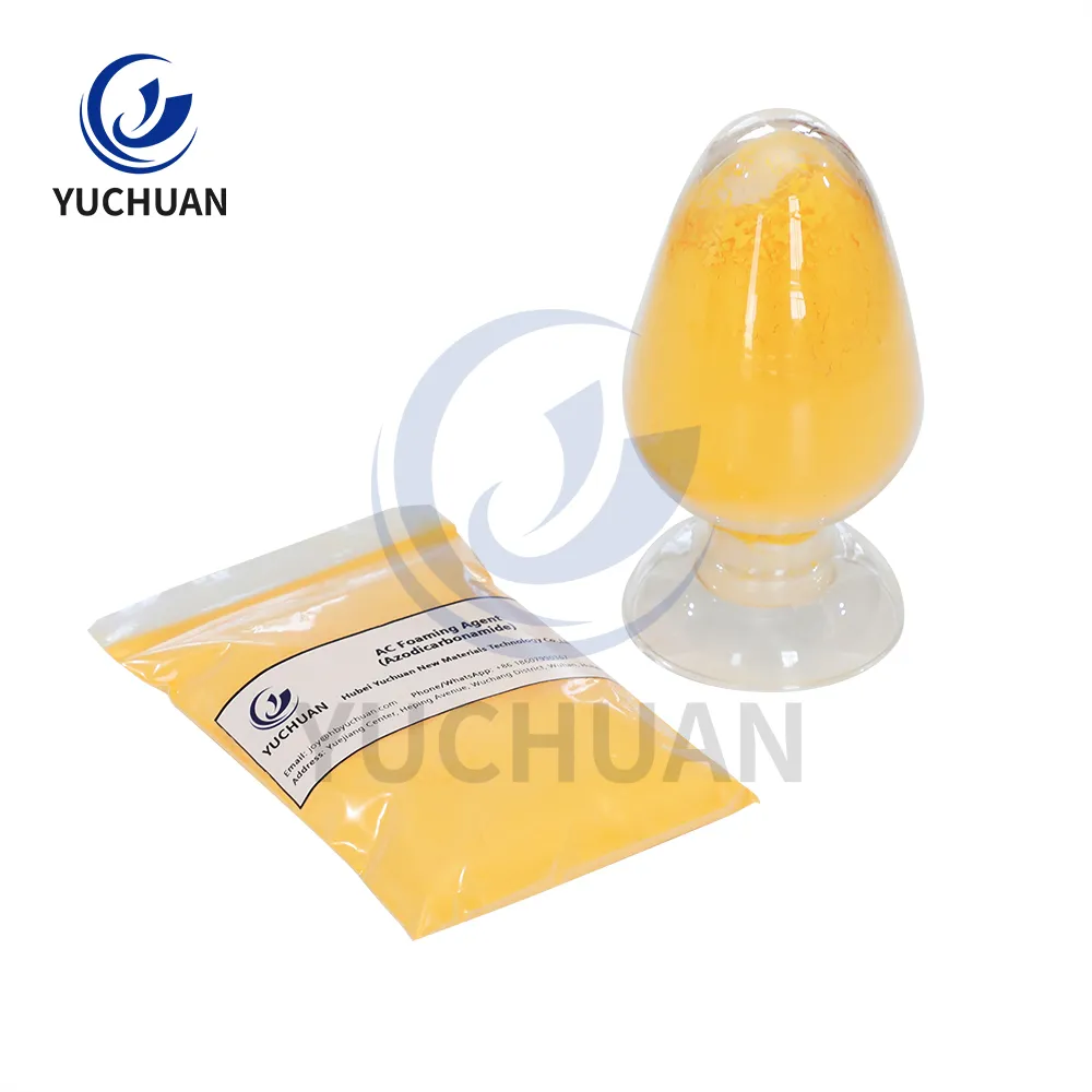 Factory Price Azodicarbonamide AC Blowing Agent Adca ADC Foaming Agent for PVC EVA XPE Crosslink Rubber NBR Foam CAS 123-77-3 SliderImage