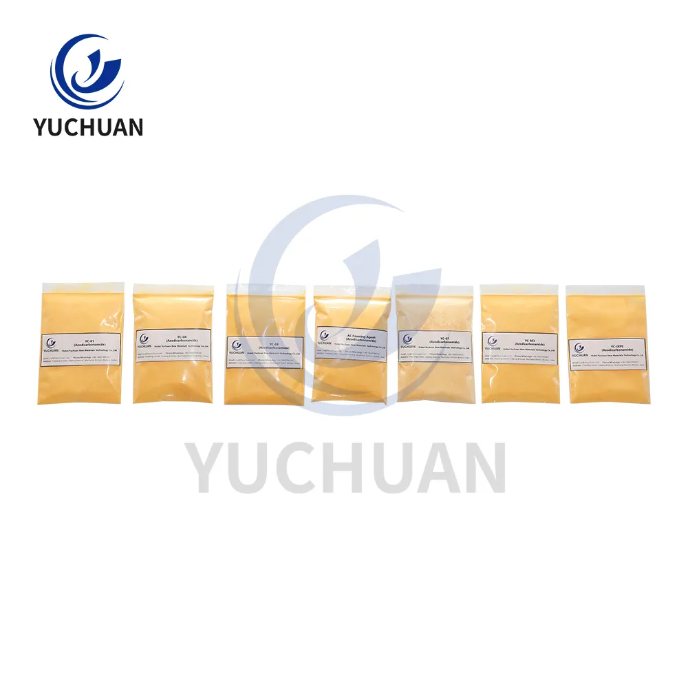 Factory Price Azodicarbonamide AC Blowing Agent Adca ADC Foaming Agent for PVC EVA XPE Crosslink Rubber NBR Foam CAS 123-77-3 SliderImage