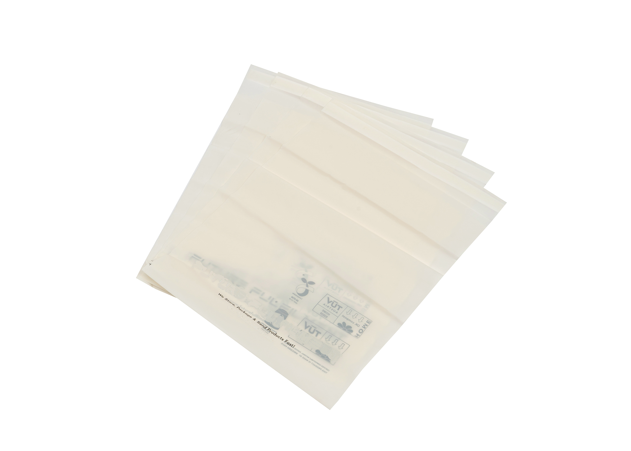 Biodegradable and Compostable  Clothes Self-adhesive Bag SliderImage