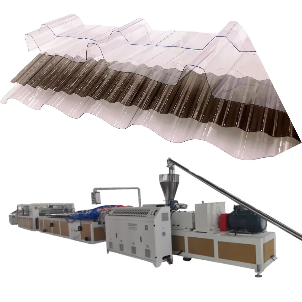 PP PC PET Corrugated Sheet Roof Tile Extrusion Line SliderImage
