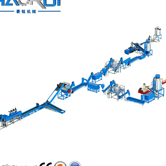 High-Efficiency 1000-1500 kg/h PET Bottle Washing Recycling Line SliderImage