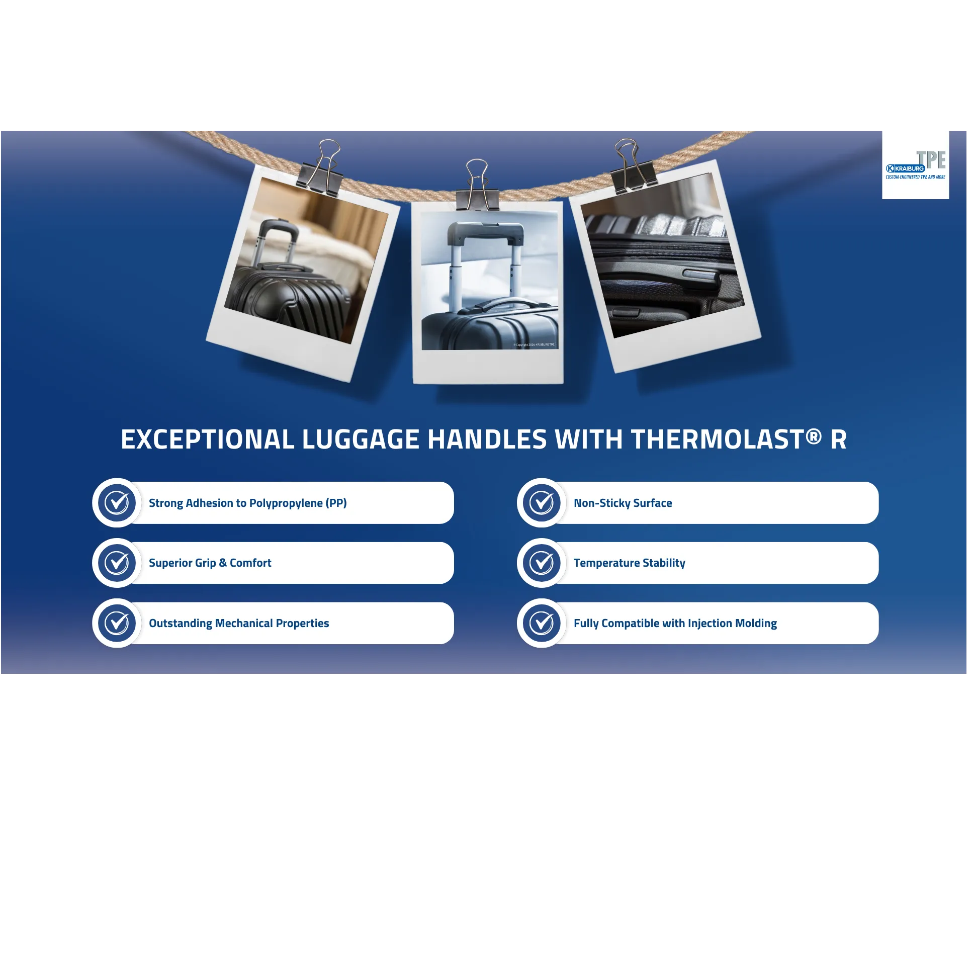 Exceptional Luggage Handles with THERMOLAST R SliderImage