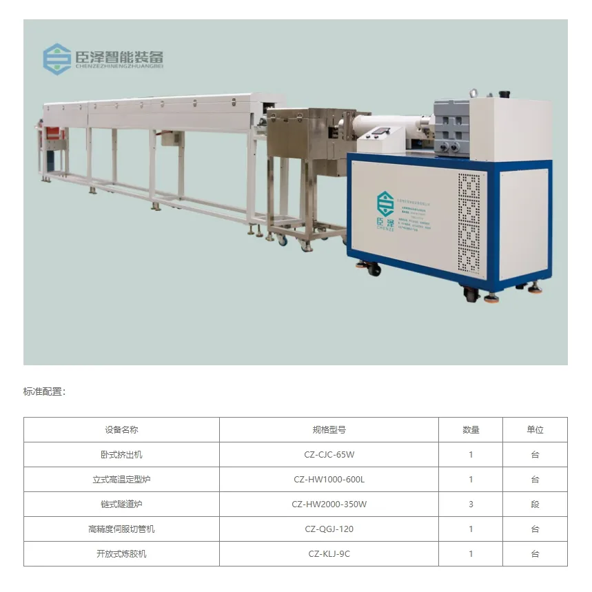 Horizontal monochrome silicone extrusion production line SliderImage