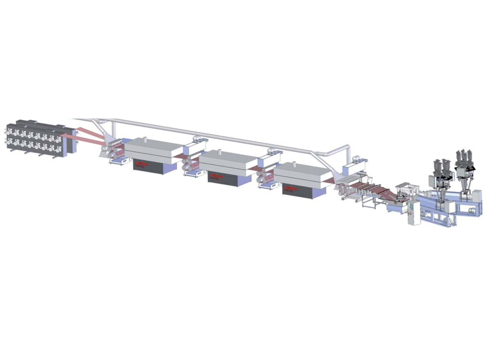 EXTRUSION LINE FOR THE PRODUCTION OF ARTIFICIAL TURF SliderImage