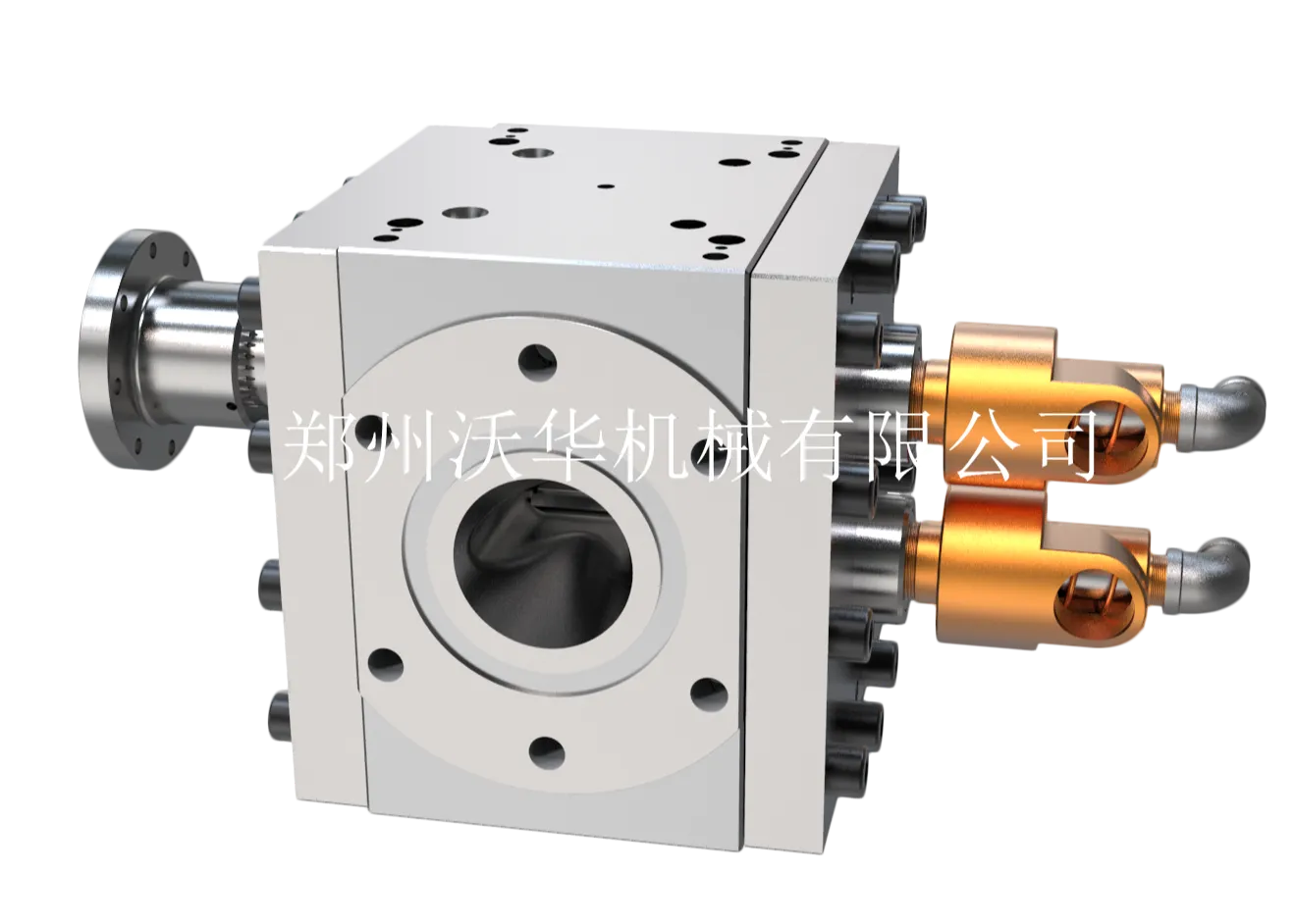 Melt gear pump for extrusion system/Melt pump/Extrusion pump SliderImage
