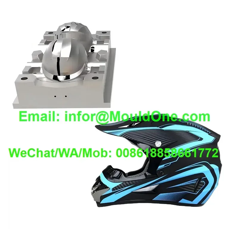 China Custom Plastic Injection Molding Motorcycle Open Face Cover Whole Face Motor Helmet Mould_0