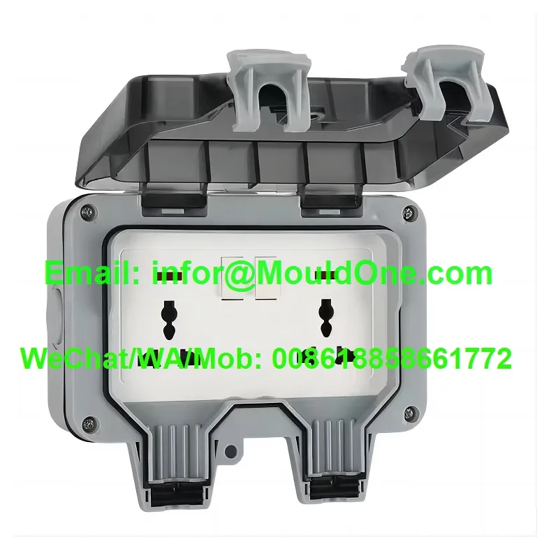 Taizhou Huangyan Custom Plastic Injection Molding Electric Switch and Socket Box Mould SliderImage