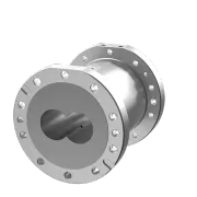 Double screw barrel for puffing equipment industry