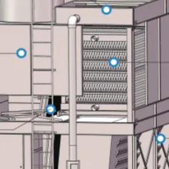 Downstream evaporative cooling tower SliderImage