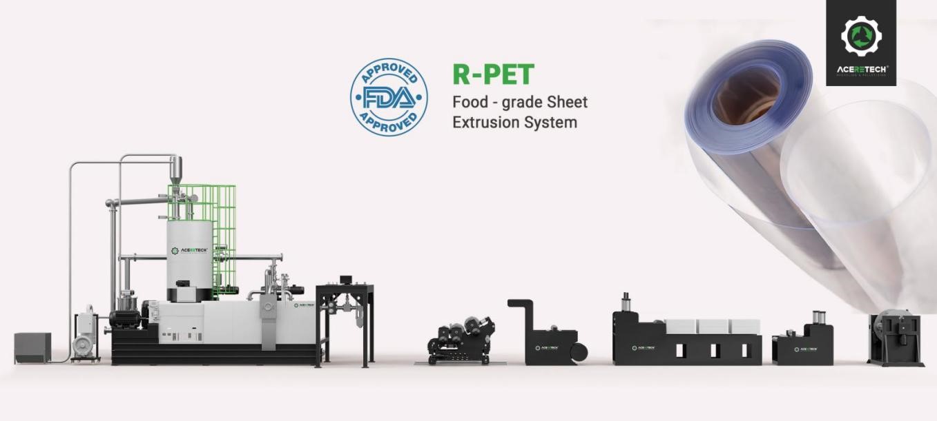 rPET Food-grade Pelletizing System, rPET Food-grade Sheet Extrusion System SliderImage