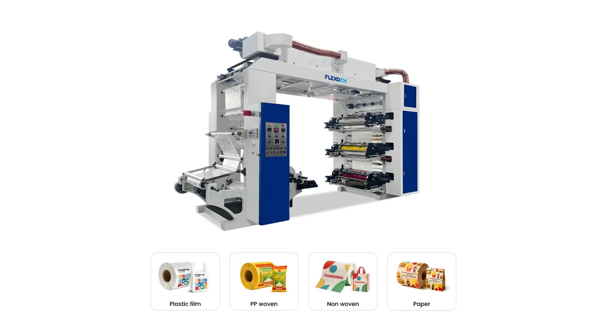 6 Colors Flexo Printing Machine | Plastics and Ru...