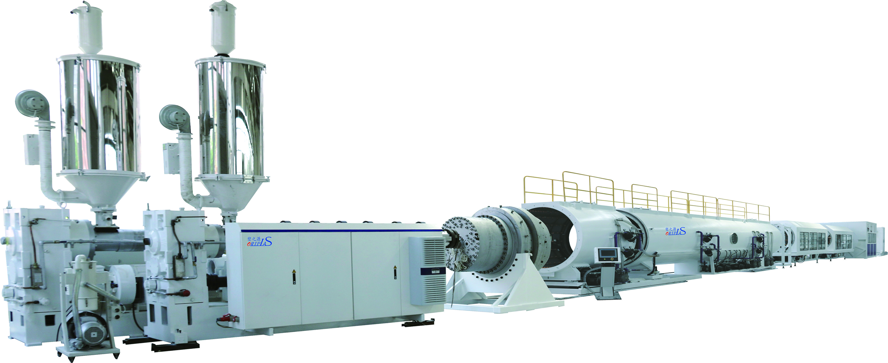 Extra-large diameter high-speed energy-saving solid-wall pipe production line SliderImage