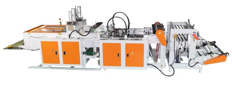 Double Line High Speed Heat-Sealing Heat-Cutting T-shirt Bag Making Machine SliderImage