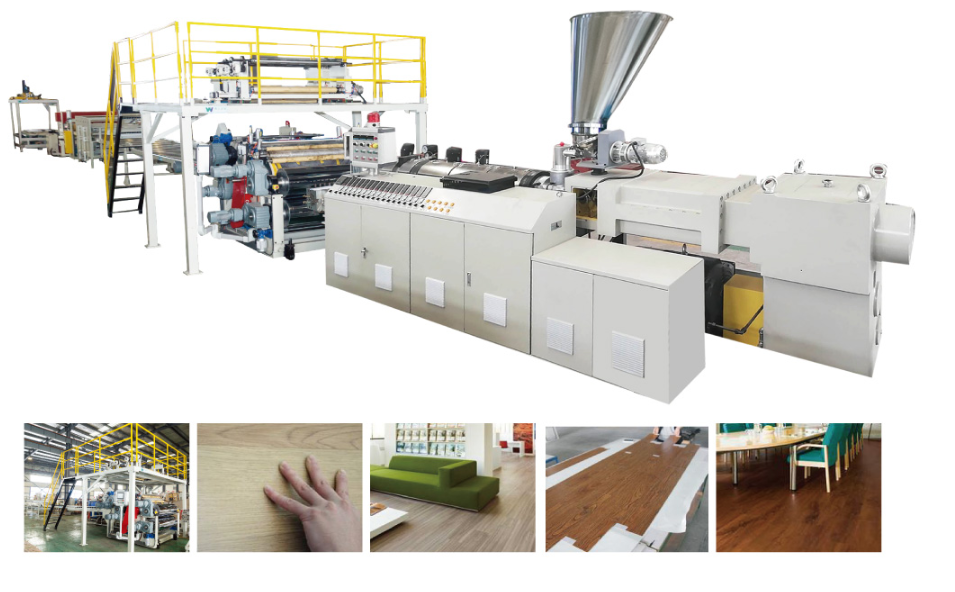 SPC/LVT/WPC flooring extrusion machine ,SPC /LVT/WPC flooring , PP flooring SliderImage