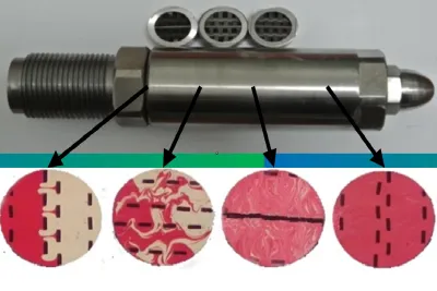 Mixing nozzle with static mixer