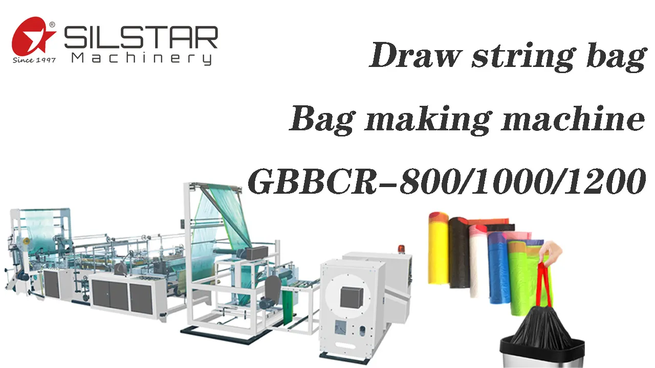 Automatic draw string bag making machine