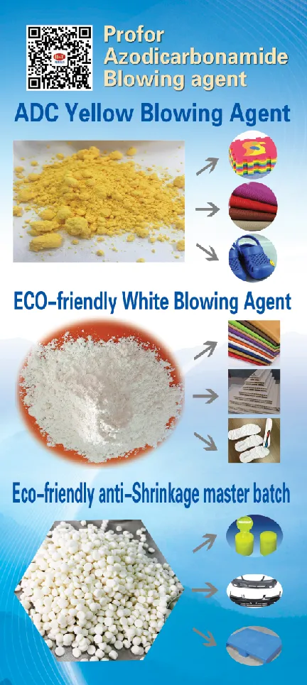 AC/ADC Blowing Agent , White Blowing Agent , Anti-Shrinkage master batch , AC master batch SliderImage